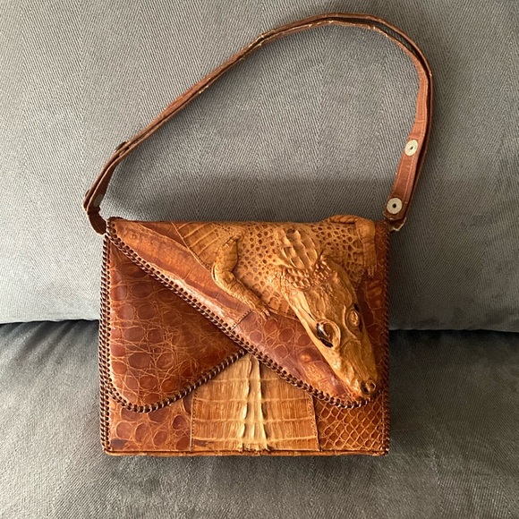 Alligator | Bags | Vintage 95s Genuine Alligator Purse With Head 